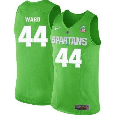 Men Michigan State Spartans NCAA #44 Nick Ward Green Authentic Nike Stitched College Basketball Jersey LF32G10DN